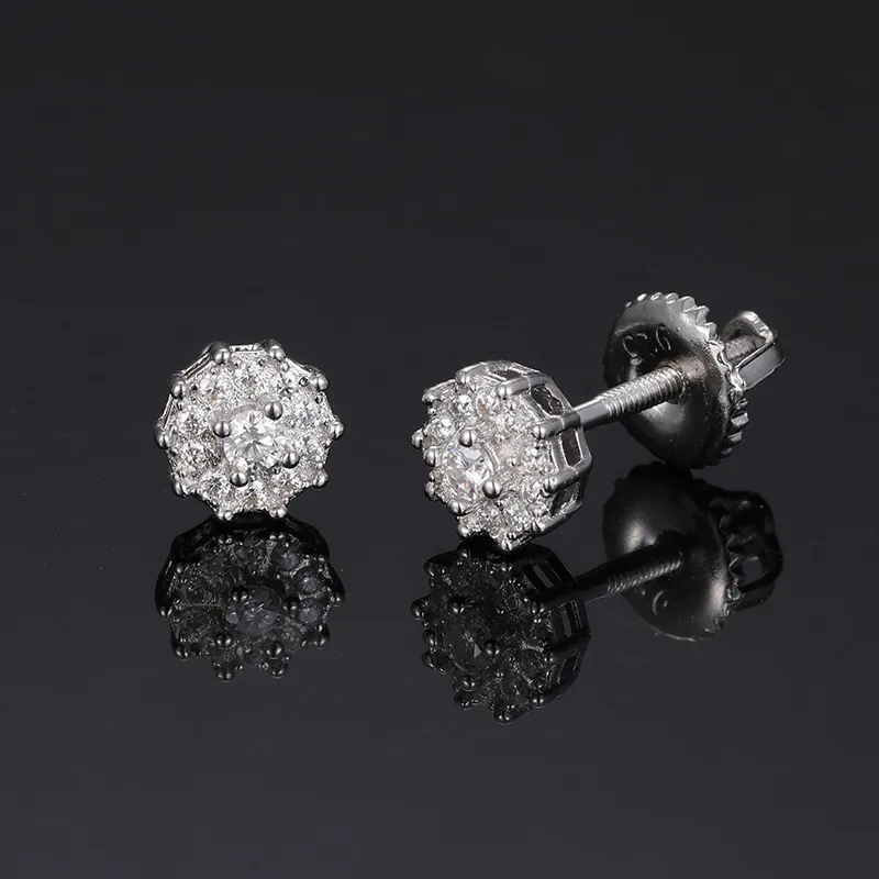 The White Gold 925S Moissanite Cluster Stud Earring combines sleek sophistication with Hip Hop flair. This 6mm earring features a cluster of sparkling Moissanite stones set in white gold, delivering a refined yet bold style. Hypoallergenic and durable, it's crafted for comfort and longevity, making it an excellent choice for both everyday wear and formal occasions. The White Gold finish adds a cool, modern edge to your Hip Hop jewelry collection, ensuring you always stand out.