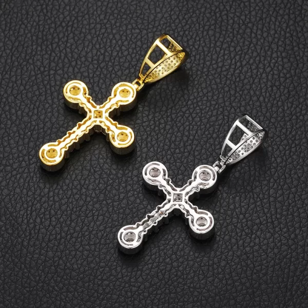 The 925SS Moissanite Cross Pendant offers a classic symbol of faith with a luxurious twist. Made from 925 sterling silver and adorned with sparkling Moissanite stones, this cross pendant gleams with elegance and sophistication. Perfect for everyday wear or special occasions, its hypoallergenic properties ensure comfort, and the waterproof design guarantees durability. This piece is an ideal gift for anyone looking to combine timeless symbolism with modern Hip Hop style.