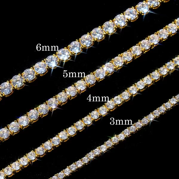 Add a touch of elegance to your look with the Iced Prong Tennis Bracelet in Yellow Gold - 3mm. This sleek bracelet features prong-set VVS Simulated Diamonds, delivering maximum brilliance. The slim 3mm design allows for easy layering or wearing solo, while the Yellow Gold Plating adds a luxurious feel to your jewelry collection.