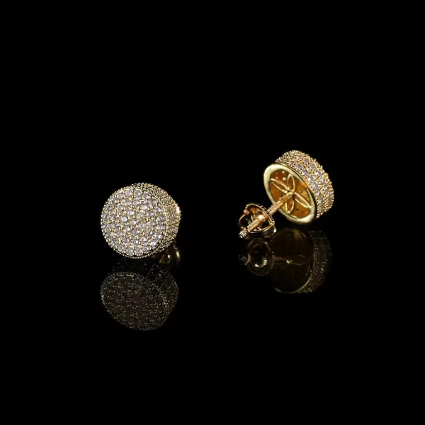 Shine brighter with these 2 Layer Iced Stud Earrings. Featuring two rows of simulated diamonds and a gold-plated finish, these studs are a step above the rest. Whether for a night out or everyday wear, these earrings provide the perfect mix of shine and durability. Their small size and classic design make them versatile, while the bold bling ensures your Hip Hop style is always on point.