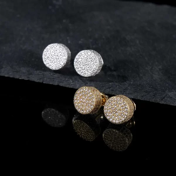 Shine brighter with these 2 Layer Iced Stud Earrings. Featuring two rows of simulated diamonds and a gold-plated finish, these studs are a step above the rest. Whether for a night out or everyday wear, these earrings provide the perfect mix of shine and durability. Their small size and classic design make them versatile, while the bold bling ensures your Hip Hop style is always on point.