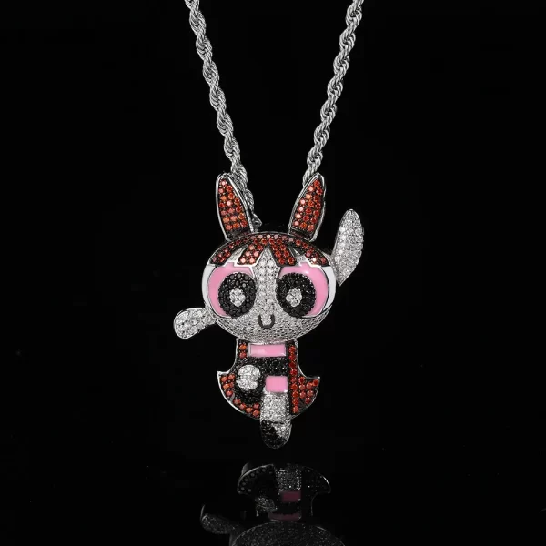 The White Gold Blossom Pendant captures the playful energy of Powerpuff Girls. Hypoallergenic, waterproof, and designed for daily wear, this pendant is perfect for adding a nostalgic touch to your Hip Hop collection.