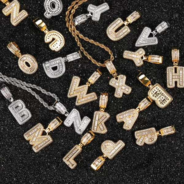 Express your unique style with the Yellow Gold Iced Letter Pendant. This striking pendant features a bold, iced-out letter design plated in Yellow Gold and encrusted with VVS simulated diamonds for a signature Hip Hop look. Hypoallergenic and scratch-resistant, it’s crafted from durable materials to withstand everyday wear while still offering maximum brilliance. Whether you're dressing up or keeping it casual, this pendant adds luxury and personalization to your jewelry collection. Ideal for making a statement, this Yellow Gold piece blends style and individuality.