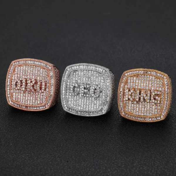 The Custom Letter 3D Iced Ring in White Gold brings both individuality and style to your look. Featuring VVS Simulated Diamonds and a sleek White Gold finish, this ring lets you personalize your Hip Hop style with custom letters, adding a unique, standout touch to your jewelry collection.