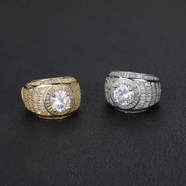 The Round-Cut Diamond Ring in White Gold blends classic design with Hip Hop style. Featuring VVS Simulated Diamonds in a round-cut setting and finished with White Gold, this ring delivers a sophisticated look with bold appeal. Its timeless design makes it perfect for both casual and formal events, offering Hip Hop enthusiasts a versatile, stylish accessory.